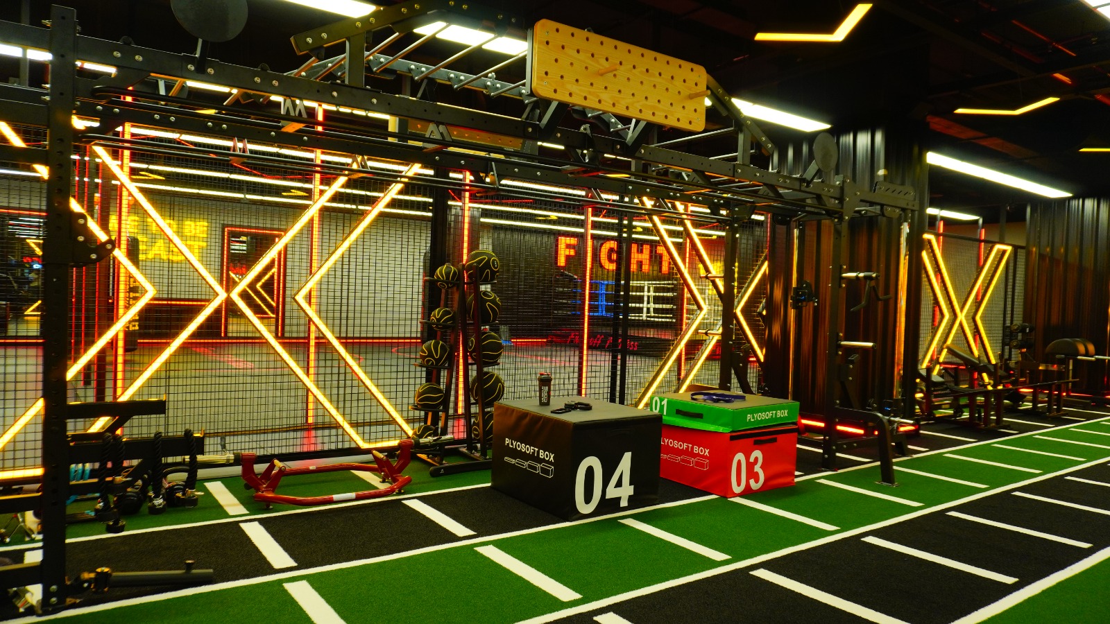 Functional training zone at Face Off Fitness Rashidiya