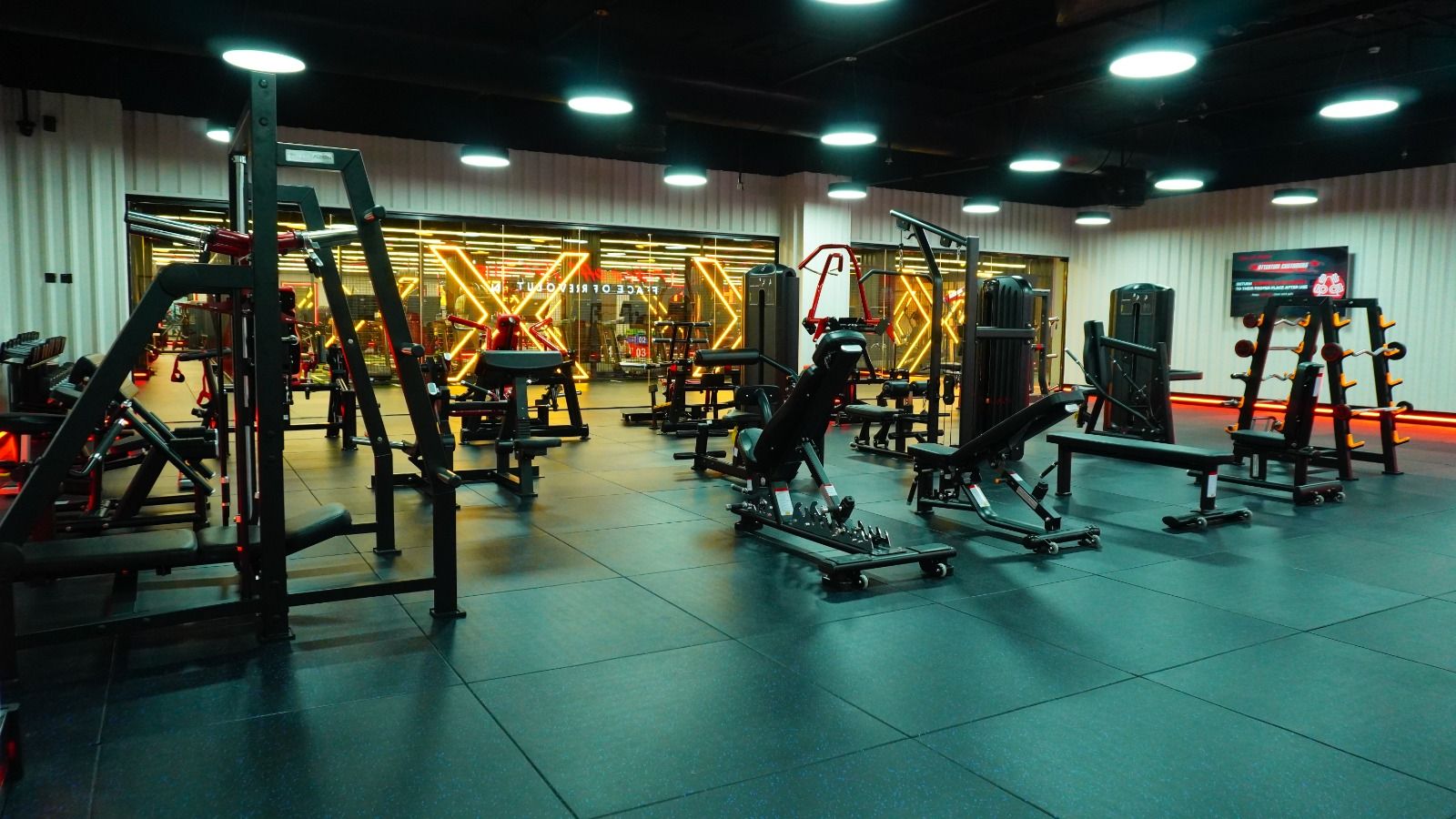 Strength training area at Face Off Fitness Ladies Fitness Club Rashidiya