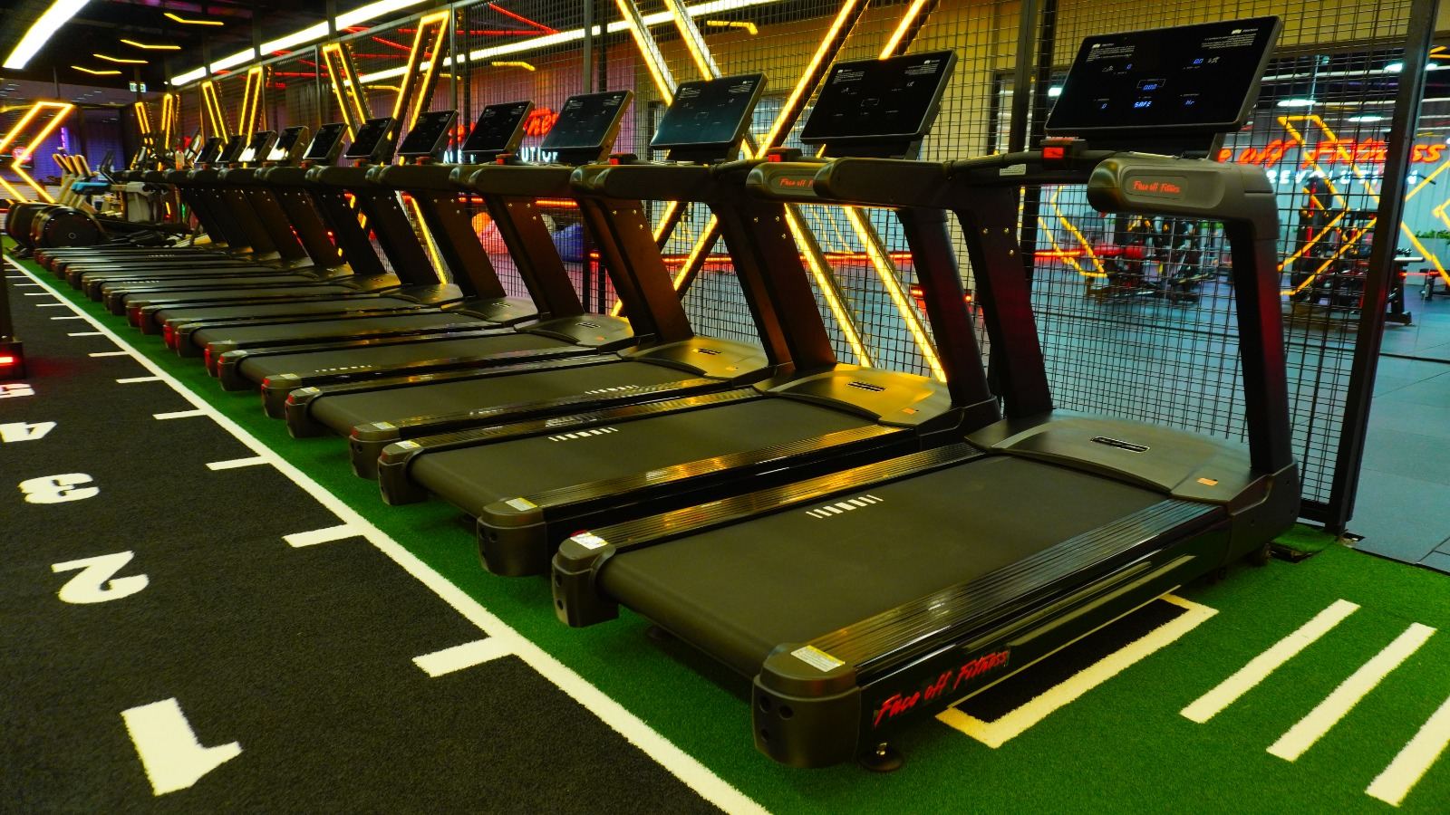 Cardio equipment at Face Off Fitness Rashidiya Ladies Club